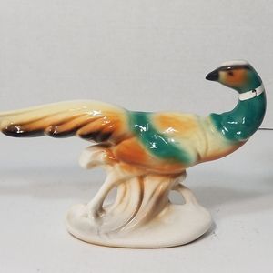 ROYAL COPLEY PHEASANT FIGURINE HAND DECORATED VINTAGE